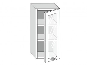 19.40.3 Шкаф настенный (h=913) на 400мм с 1-ой стекл. дверцей в Кировграде - kirovgrad.magazinmebel.ru | фото