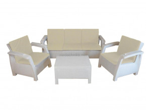 Комплект уличной мебели Yalta Premium Terrace Triple Set белый в Кировграде - kirovgrad.magazinmebel.ru | фото