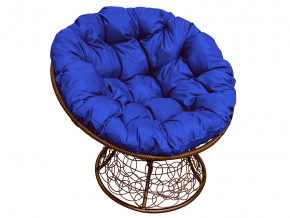 Кресло Папасан с ротангом синяя подушка в Кировграде - kirovgrad.magazinmebel.ru | фото