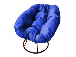 Кресло Пончик без ротанга синяя подушка в Кировграде - kirovgrad.magazinmebel.ru | фото