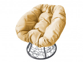Кресло Пончик с ротангом бежевая подушка в Кировграде - kirovgrad.magazinmebel.ru | фото