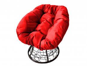 Кресло Пончик с ротангом красная подушка в Кировграде - kirovgrad.magazinmebel.ru | фото