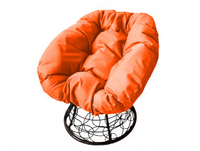 Кресло Пончик с ротангом оранжевая подушка в Кировграде - kirovgrad.magazinmebel.ru | фото