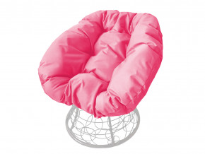 Кресло Пончик с ротангом розовая подушка в Кировграде - kirovgrad.magazinmebel.ru | фото