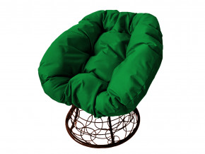 Кресло Пончик с ротангом зелёная подушка в Кировграде - kirovgrad.magazinmebel.ru | фото