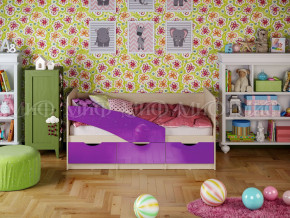 Кровать Бабочки 1600 Фиолетовый металлик в Кировграде - kirovgrad.magazinmebel.ru | фото