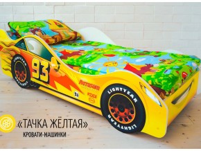 Кровать детская машина Тачка Желтая в Кировграде - kirovgrad.magazinmebel.ru | фото - изображение 1
