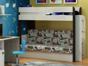 Кровать двухъярусная Карамель 75 венге ткань биг бен в Кировграде - kirovgrad.magazinmebel.ru | фото